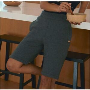 Lunya Restore Double Faced Shorts Size XS cotton Mercurial Grey Heather New